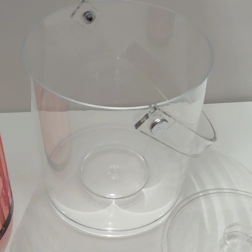 FAO Schwarz 1995 Barbie Ice Bucket Pink Acrylic MCM Style Vintage